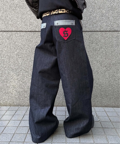 sedacle（セダクル）の「フロントタックリジットデニム２（デニムパンツ・メンズ・インディゴブルー/レオパード/ブラック・LARGE/MEDIUM/SMALL）」の19枚目の写真