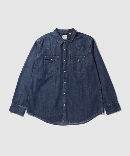 Mac-House(マックハウス)の「LEVI'S/リーバイス WESTERN SHIRT ウエスタンデニムシャツ(シャツ/ブラウス・メンズ・ワンウォッシュ/ブルー/ライトブルー・S/M/L/XL)」の1枚目の写真