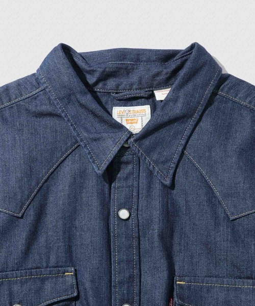 Mac-House(マックハウス)の「LEVI'S/リーバイス WESTERN SHIRT ウエスタンデニムシャツ(シャツ/ブラウス・メンズ・ワンウォッシュ/ブルー/ライトブルー・S/M/L/XL)」の20枚目の写真