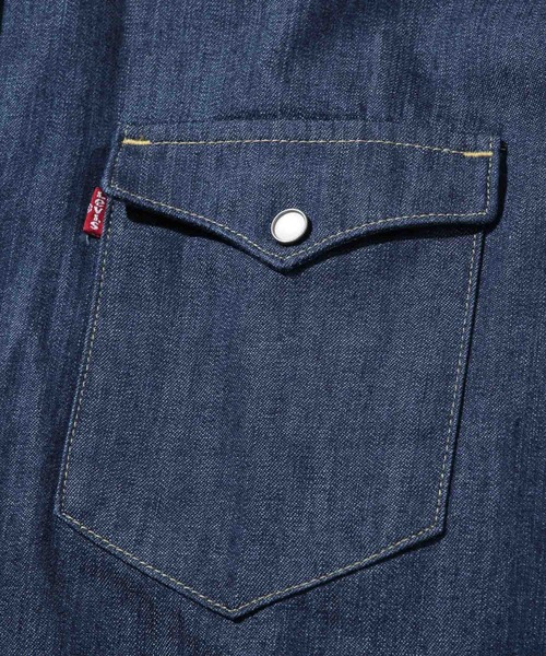 Mac-House(マックハウス)の「LEVI'S/リーバイス WESTERN SHIRT ウエスタンデニムシャツ(シャツ/ブラウス・メンズ・ワンウォッシュ/ブルー/ライトブルー・S/M/L/XL)」の17枚目の写真