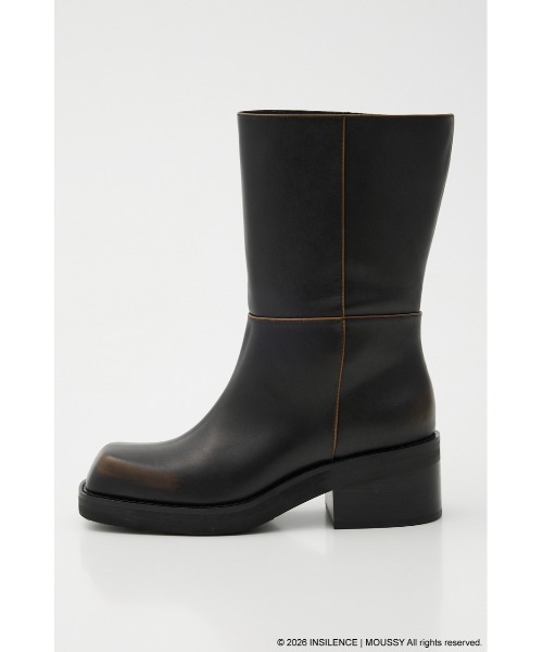 MOUSSY（マウジー）の「INSILENCE SQUARE TOE ブーツ（ブーツ・レディース・ダークブラウン・SMALL/MEDIUM/LARGE）」の4枚目の写真