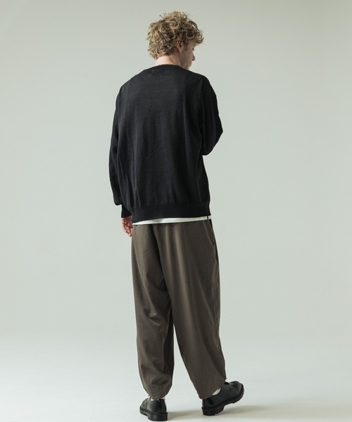 SLICK（スリック）の「【SLICK/スリック】Paper Yarn Pullover Knit/ペーパーヤーン プルオーバーニット（ニット/セーター・メンズ・ネイビー/ライトグレー/ブラック・1/2/3）」の15枚目の写真