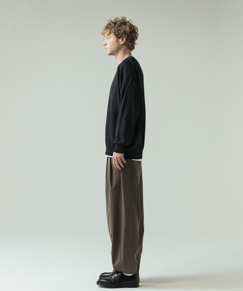 SLICK（スリック）の「【SLICK/スリック】Paper Yarn Pullover Knit/ペーパーヤーン プルオーバーニット（ニット/セーター・メンズ・ネイビー/ライトグレー/ブラック・1/2/3）」の17枚目の写真