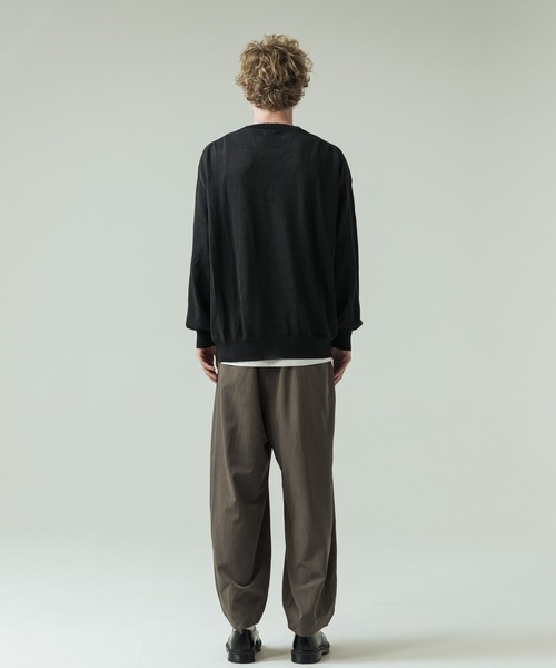 SLICK（スリック）の「【SLICK/スリック】Paper Yarn Pullover Knit/ペーパーヤーン プルオーバーニット（ニット/セーター・メンズ・ネイビー/ライトグレー/ブラック・1/2/3）」の18枚目の写真