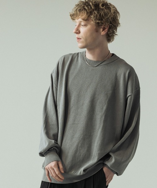 SLICK（スリック）の「【SLICK/スリック】Paper Yarn Pullover Knit/ペーパーヤーン プルオーバーニット（ニット/セーター・メンズ・ネイビー/ライトグレー/ブラック・1/2/3）」の20枚目の写真