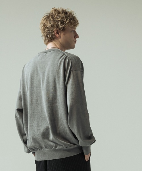 SLICK（スリック）の「【SLICK/スリック】Paper Yarn Pullover Knit/ペーパーヤーン プルオーバーニット（ニット/セーター・メンズ・ネイビー/ライトグレー/ブラック・1/2/3）」の22枚目の写真