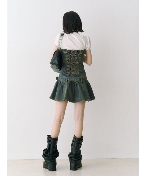 jouetie(ジュエティ)の「デニムベアミニワンピース(ワンピース・レディース・ブラック/ブルー・MEDIUM)」の5枚目の写真