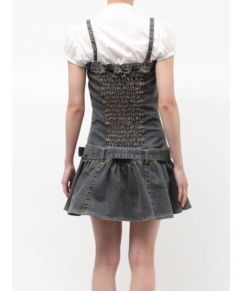 jouetie(ジュエティ)の「デニムベアミニワンピース(ワンピース・レディース・ブラック/ブルー・MEDIUM)」の14枚目の写真