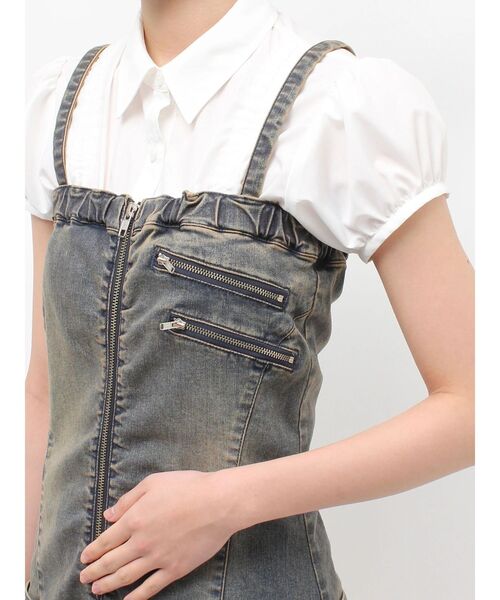 jouetie(ジュエティ)の「デニムベアミニワンピース(ワンピース・レディース・ブラック/ブルー・MEDIUM)」の18枚目の写真