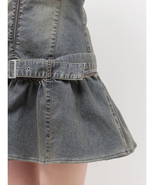 jouetie(ジュエティ)の「デニムベアミニワンピース(ワンピース・レディース・ブラック/ブルー・MEDIUM)」の19枚目の写真