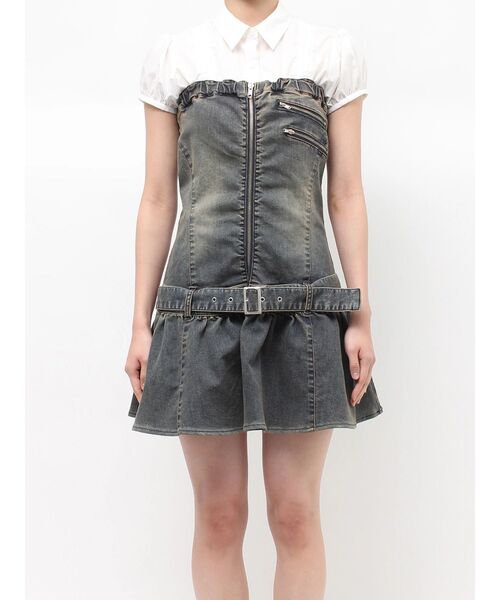 jouetie(ジュエティ)の「デニムベアミニワンピース(ワンピース・レディース・ブラック/ブルー・MEDIUM)」の21枚目の写真