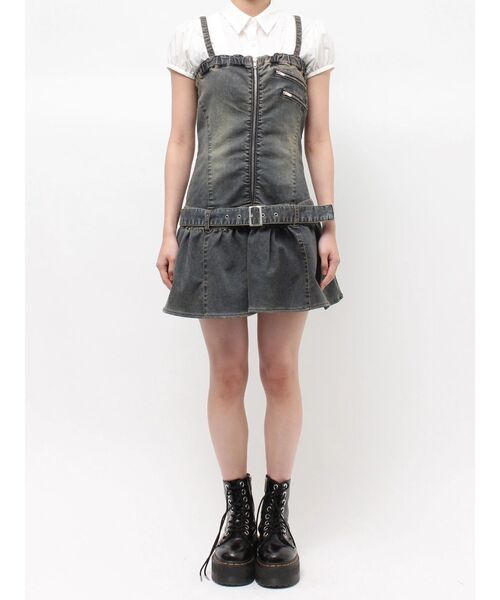 jouetie(ジュエティ)の「デニムベアミニワンピース(ワンピース・レディース・ブラック/ブルー・MEDIUM)」の22枚目の写真