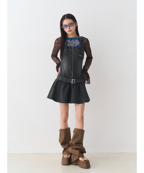 jouetie(ジュエティ)の「デニムベアミニワンピース(ワンピース・レディース・ブラック/ブルー・MEDIUM)」の10枚目の写真