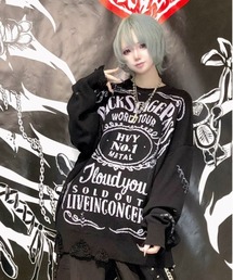 【かわいい⭐Du Blattys】紫　銀プリント　セーター b0166099-1.jpg