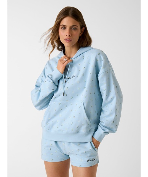 GUESS JEANS(ゲスジーンズ)の「GUESS JEANS PRINTED Hoodie パーカー フーディー(パーカー・レディース・ライトブルー/ホワイト系その他・X-SMALL/SMALL/MEDIUM)」の1枚目の写真