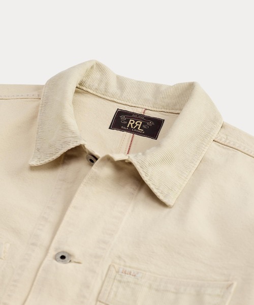 RRL(ダブル アール エル)の「コーデュロイトリム セルビッジ キャンバス ジャケット(カバーオール・メンズ・ナチュラル・XXL/XL/S/M/L)」の3枚目の写真