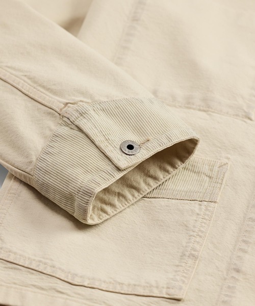 RRL(ダブル アール エル)の「コーデュロイトリム セルビッジ キャンバス ジャケット(カバーオール・メンズ・ナチュラル・XXL/XL/S/M/L)」の5枚目の写真