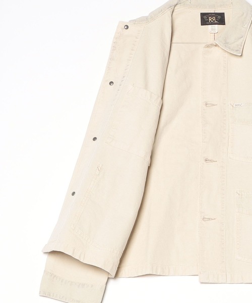 RRL(ダブル アール エル)の「コーデュロイトリム セルビッジ キャンバス ジャケット(カバーオール・メンズ・ナチュラル・XXL/XL/S/M/L)」の10枚目の写真