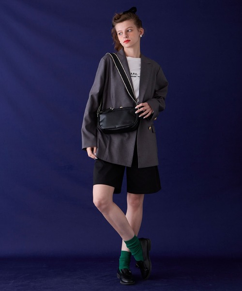 BONLECILL Marche(ボンルシールマルシェ)の「【BONLECILL Marche】ラインテープショルダーバッグ/ボディバッグ(ショルダーバッグ・レディース・ブラウン/アイボリー/ブラック・FREE)」の20枚目の写真