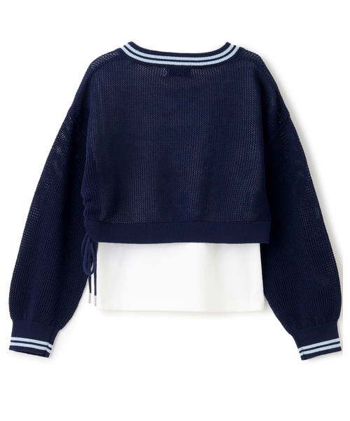 kate spade new york kids(ケイトスペードニューヨーク)の「ロゴメッシュニット&Tシャツセット(アンサンブル・キッズ・ライラック/ネイビー・160cm/150cm/140cm/130cm)」の3枚目の写真
