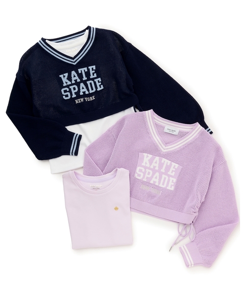 kate spade new york kids(ケイトスペードニューヨーク)の「ロゴメッシュニット&Tシャツセット(アンサンブル・キッズ・ライラック/ネイビー・160cm/150cm/140cm/130cm)」の14枚目の写真