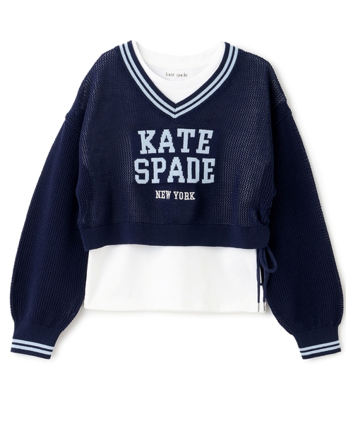 kate spade new york kids(ケイトスペードニューヨーク)の「ロゴメッシュニット&Tシャツセット(アンサンブル・キッズ・ライラック/ネイビー・160cm/150cm/140cm/130cm)」の16枚目の写真