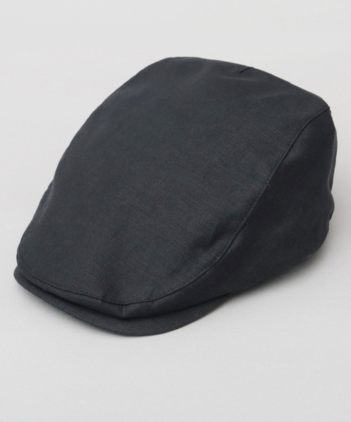ReqHatter(レックハッター)の「リネンミックス 綿麻 ハンチング(ハンチング/ベレー帽・メンズ・アイボリー/ブラック/グレー・FREE)」の5枚目の写真