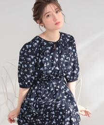 couture brooch | 【着映え】水彩フラワーワンピース(ワンピース)