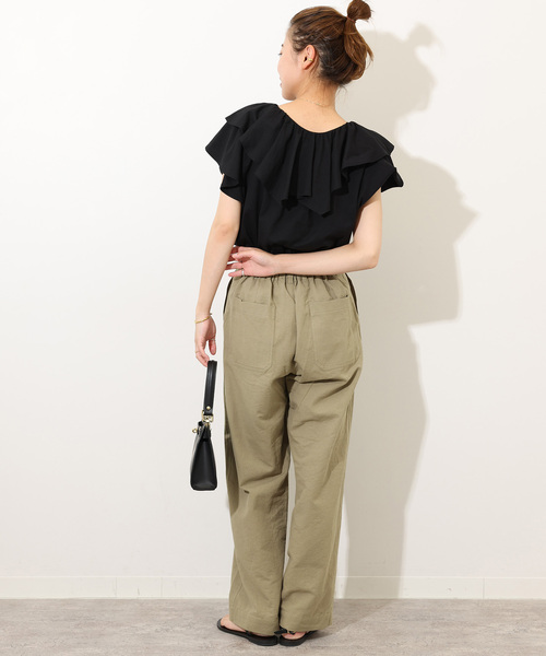 JOURNAL STANDARD relume（ジャーナルスタンダード　レリューム）の「《WEB限定追加3》フリルプルオーバー（Tシャツ/カットソー・レディース・ホワイト/ブラック・FREE）」の19枚目の写真