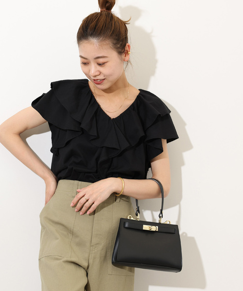 JOURNAL STANDARD relume（ジャーナルスタンダード　レリューム）の「《WEB限定追加3》フリルプルオーバー（Tシャツ/カットソー・レディース・ホワイト/ブラック・FREE）」の20枚目の写真