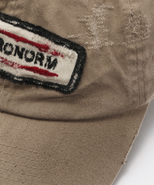 Anachronorm(アナクロノーム)の「ANACHRONORM / アナクロノーム DISTRESSED PATCH 6PANEL CAP(キャップ・メンズ・ベージュ/レッド/ブラック系その他・FREE)」の7枚目の写真