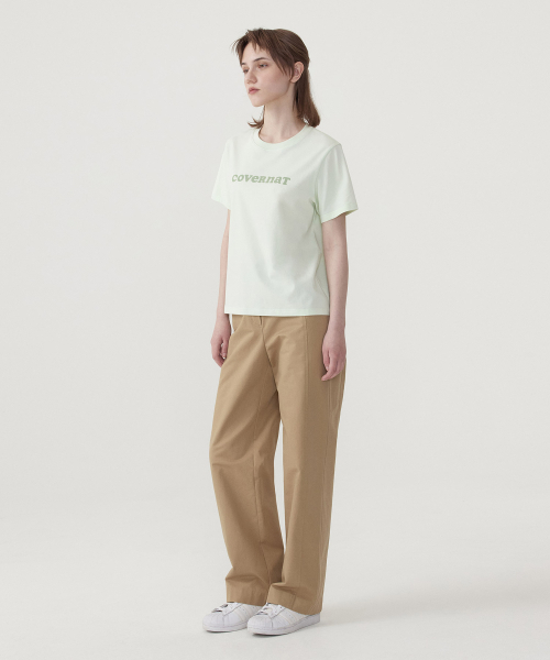 COVERNAT WOMAN(カバーナットウーマン)の「ウーマン クール コットン クーパー ロゴ Tシャツ ライム(Tシャツ/カットソー・レディース・その他・WM/WS)」の6枚目の写真