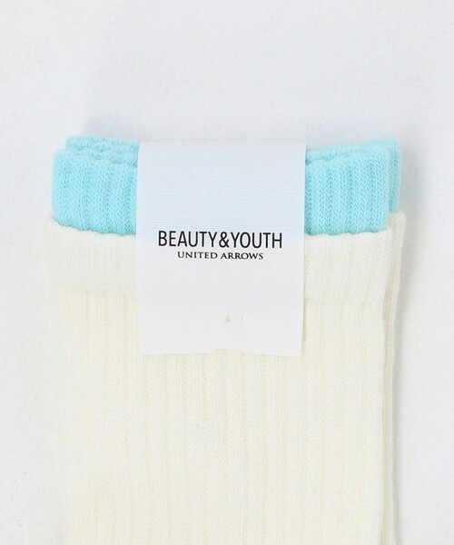 BEAUTY&YOUTH UNITED ARROWS（ビューティーアンドユースユナイテッドアローズ）の「レイヤード リブ パイル クウォータ― ソックス（ソックス/靴下・メンズ・オフホワイト/ブラック/ダークグレー/ライトグレー・FREE）」の11枚目の写真