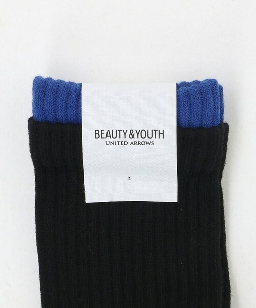 BEAUTY&YOUTH UNITED ARROWS（ビューティーアンドユースユナイテッドアローズ）の「レイヤード リブ パイル クウォータ― ソックス（ソックス/靴下・メンズ・オフホワイト/ブラック/ダークグレー/ライトグレー・FREE）」の8枚目の写真