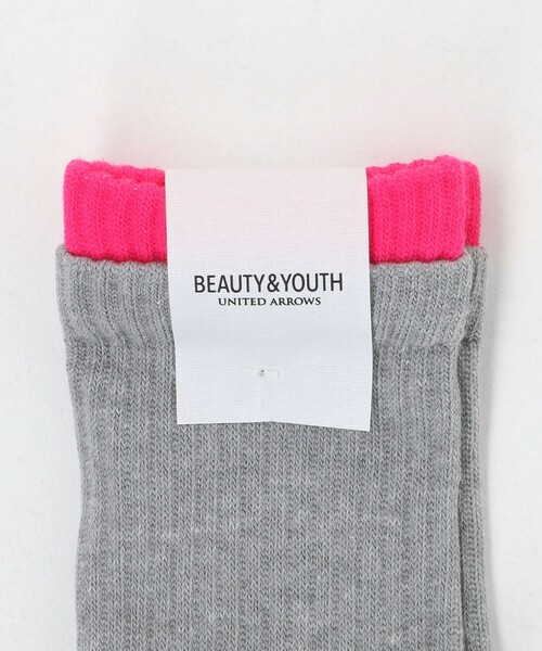 BEAUTY&YOUTH UNITED ARROWS（ビューティーアンドユースユナイテッドアローズ）の「レイヤード リブ パイル クウォータ― ソックス（ソックス/靴下・メンズ・オフホワイト/ブラック/ダークグレー/ライトグレー・FREE）」の14枚目の写真