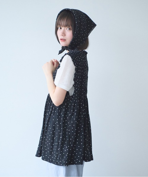 bulle de savon(ビュルデサボン)の「△mizutama 天竺 マジョリカ チュニック(Tシャツ/カットソー・レディース・ブラック/ホワイト・FREE)」の15枚目の写真
