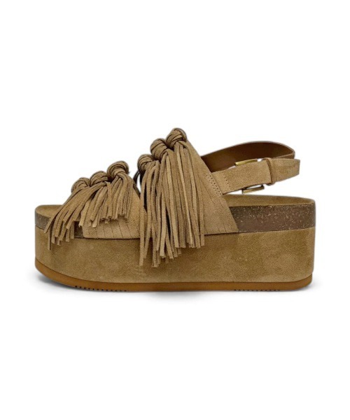 ASH（アッシュ）の「アッシュ【MONOI】フリンジサンダル 厚底 プラットフォーム スエード レザー 7.5cmヒール（サンダル・レディース・ブラウン・36/35/38/37）」の6枚目の写真