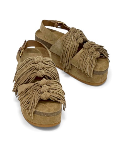 ASH（アッシュ）の「アッシュ【MONOI】フリンジサンダル 厚底 プラットフォーム スエード レザー 7.5cmヒール（サンダル・レディース・ブラウン・36/35/38/37）」の10枚目の写真