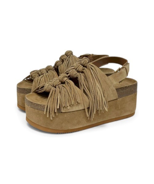 ASH（アッシュ）の「アッシュ【MONOI】フリンジサンダル 厚底 プラットフォーム スエード レザー 7.5cmヒール（サンダル・レディース・ブラウン・36/35/38/37）」の11枚目の写真