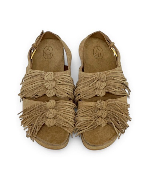 ASH（アッシュ）の「アッシュ【MONOI】フリンジサンダル 厚底 プラットフォーム スエード レザー 7.5cmヒール（サンダル・レディース・ブラウン・36/35/38/37）」の13枚目の写真