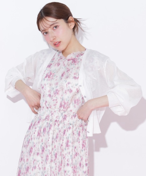 JILL by JILL STUART（ジルバイジルスチュアート）の「シャイニーシアーカーディガン（ニット/セーター・レディース・ブラック/グレー/ピンク/ホワイト・FREE）」の17枚目の写真