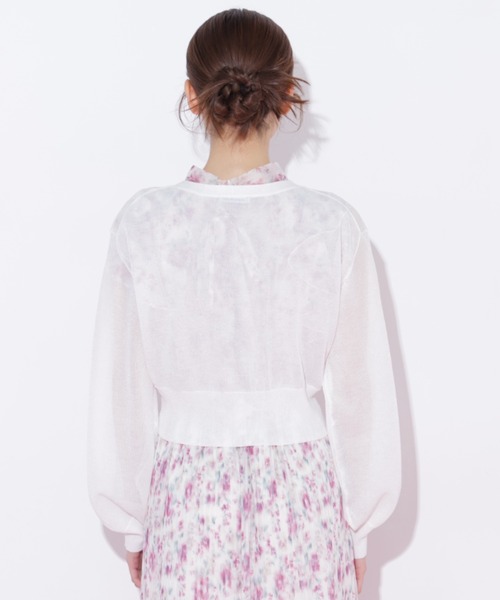 JILL by JILL STUART（ジルバイジルスチュアート）の「シャイニーシアーカーディガン（ニット/セーター・レディース・ブラック/グレー/ピンク/ホワイト・FREE）」の21枚目の写真