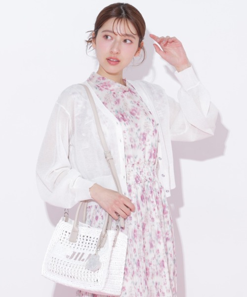 JILL by JILL STUART（ジルバイジルスチュアート）の「シャイニーシアーカーディガン（ニット/セーター・レディース・ブラック/グレー/ピンク/ホワイト・FREE）」の13枚目の写真