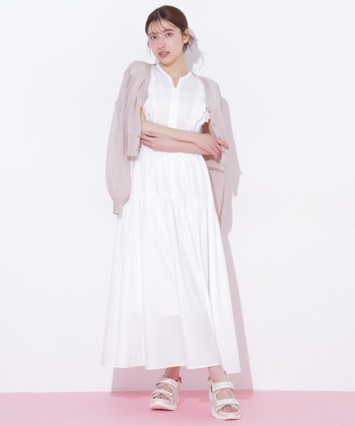 JILL by JILL STUART（ジルバイジルスチュアート）の「シャイニーシアーカーディガン（ニット/セーター・レディース・ブラック/グレー/ピンク/ホワイト・FREE）」の9枚目の写真