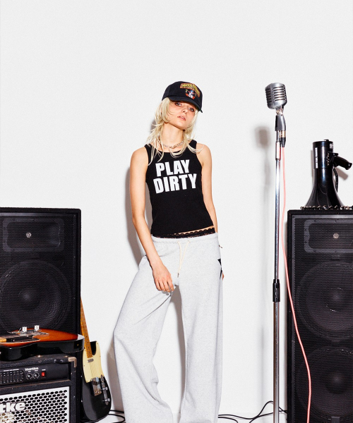HIGHTIDEFRANKIE（ハイタイドフランキー）の「Play Dirty Tank Top Black（Tシャツ/カットソー・レディース・ブラック・FREE）」の3枚目の写真