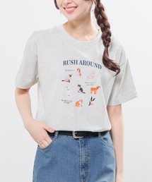 【ハニさら・接触冷感・UVカット】アニマルプリントTシャツ