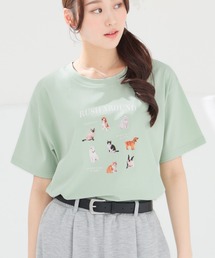 【ハニさら・接触冷感・ＵＶカット】アニマルプリントＴシャツ