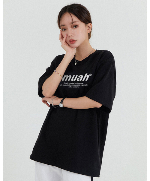 muahmuah（ムーアムーア）の「ムアグラフィックスタンダードTシャツ[2カラー]（Tシャツ/カットソー・レディース・ホワイト/ブラック・FREE）」の12枚目の写真