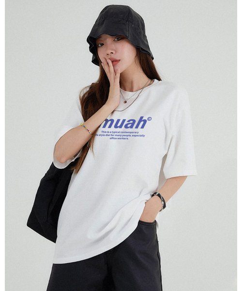 muahmuah（ムーアムーア）の「ムアグラフィックスタンダードTシャツ[2カラー]（Tシャツ/カットソー・レディース・ホワイト/ブラック・FREE）」の6枚目の写真