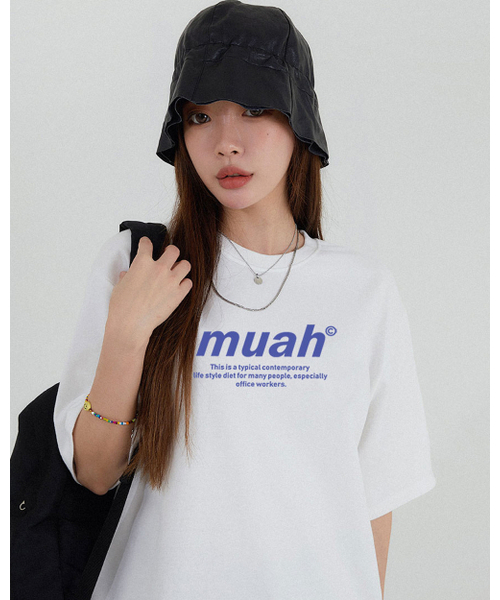 muahmuah（ムーアムーア）の「ムアグラフィックスタンダードTシャツ[2カラー]（Tシャツ/カットソー・レディース・ホワイト/ブラック・FREE）」の5枚目の写真